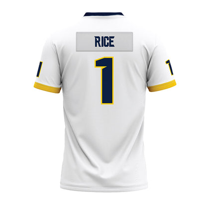 UCO - NCAA Football : Willie Rice - White Premium Football Jersey-1