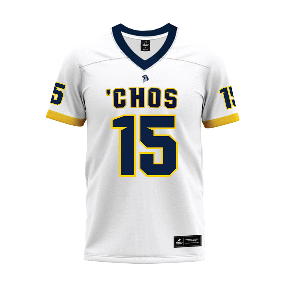 UCO - NCAA Football : Ashton Schumann - White Premium Football Jersey-0