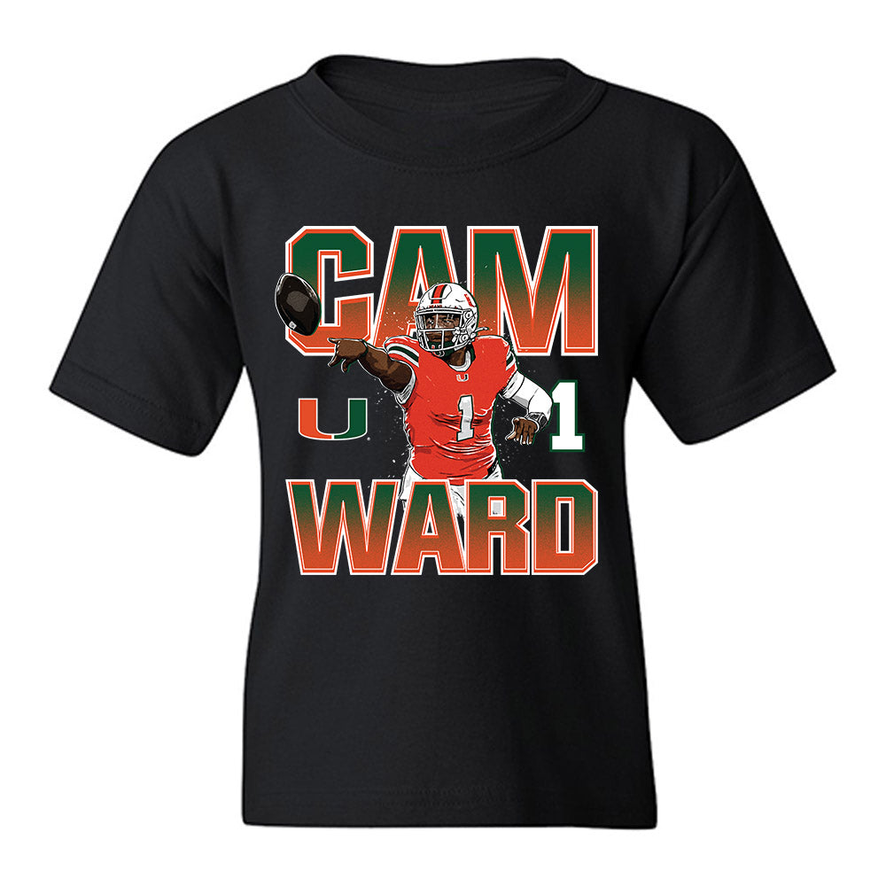 Miami - NCAA Football : Cam Ward - Youth T-Shirt-0