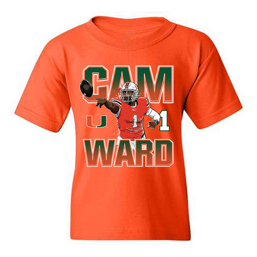 Miami - NCAA Football : Cam Ward - Youth T-Shirt-0