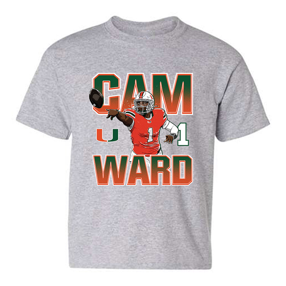 Miami - NCAA Football : Cam Ward - Youth T-Shirt-0