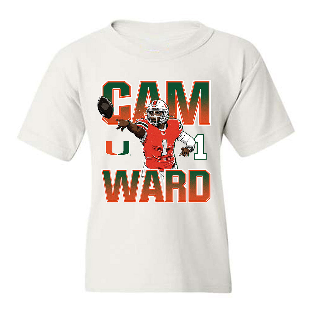 Miami - NCAA Football : Cam Ward - Youth T-Shirt-0