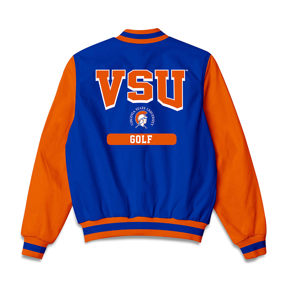 Virginia State - NCAA Men's Golf : David Chavez - Bomber Jacket-1