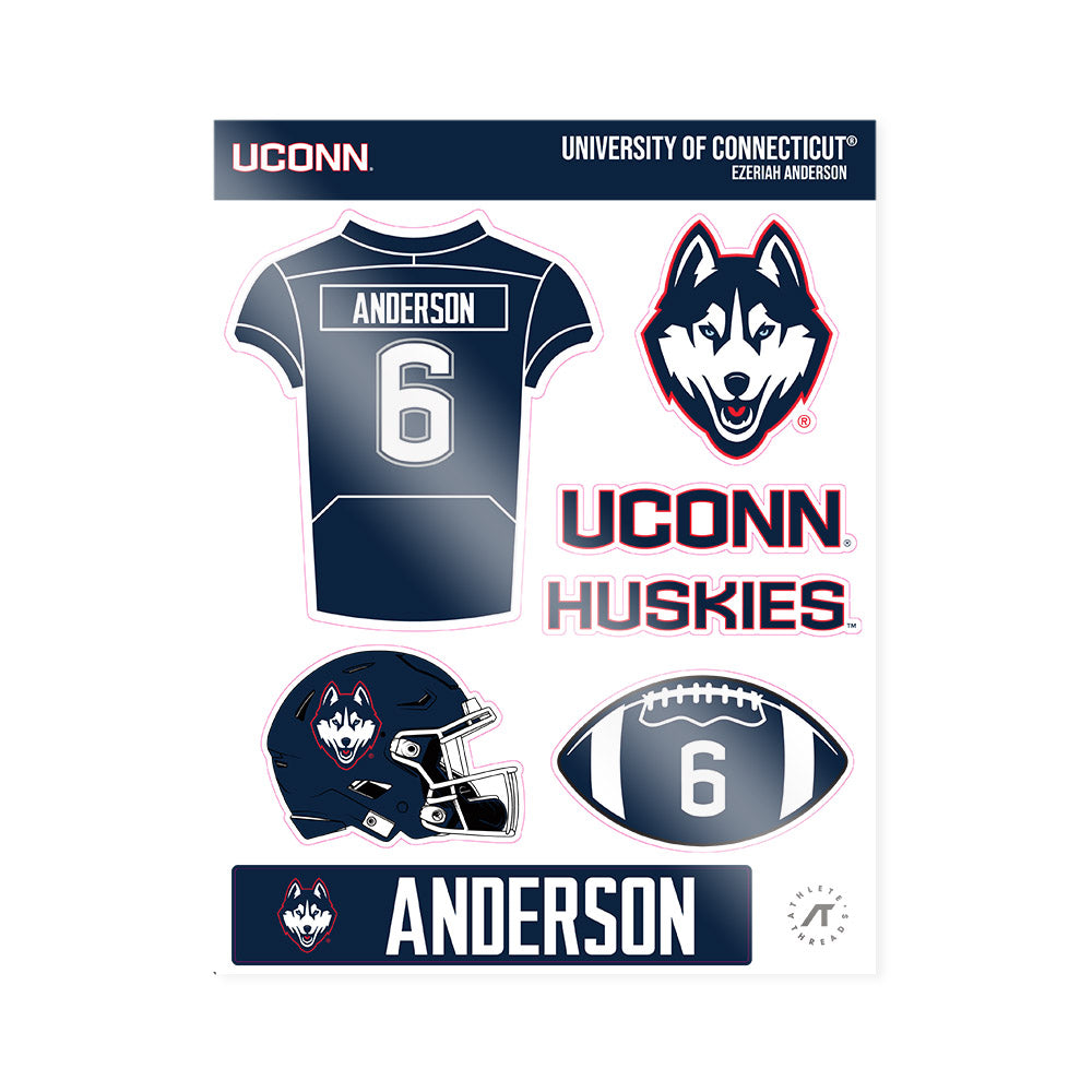 UConn - NCAA Football : Ezeriah Anderson - Sticker Sheet-0