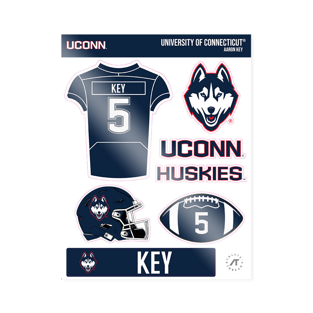 UConn - NCAA Football : Aaron Key - Sticker Sheet-0