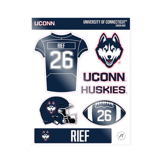 UConn - NCAA Football : Soren Rief - Sticker Sheet-0