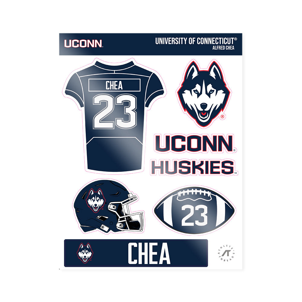 UConn - NCAA Football : Alfred Chea - Sticker Sheet-0