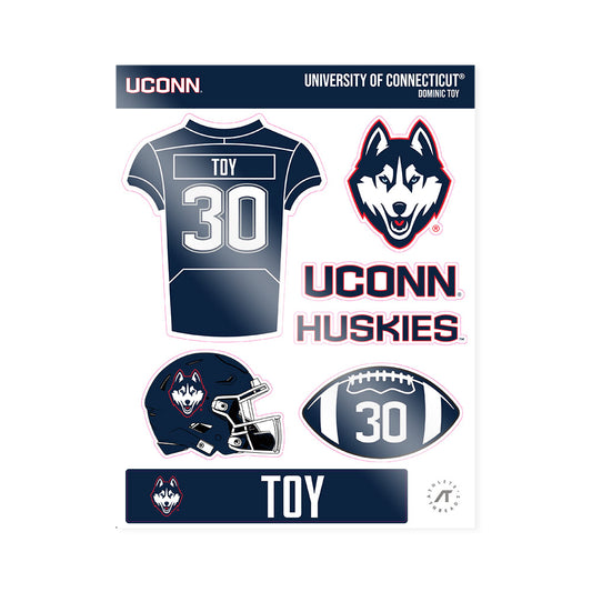 UConn - NCAA Football : Dominic Toy - Sticker Sheet-0
