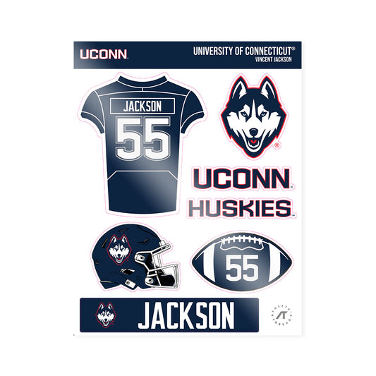 UConn - NCAA Football : Vincent Jackson - Sticker Sheet-0