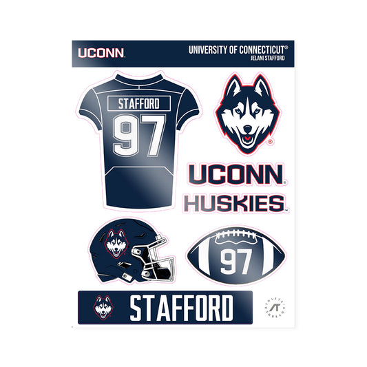 UConn - NCAA Football : Jelani Stafford - Sticker Sheet-0