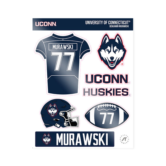 UConn - NCAA Football : Benjamin Murawski - Sticker Sheet-0