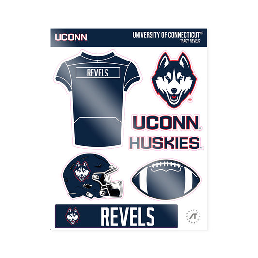 UConn - NCAA Football : Tracy Revels - Sticker Sheet-0