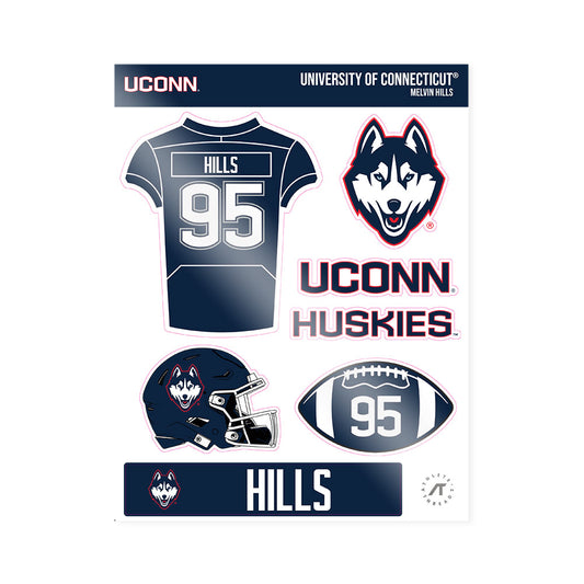 UConn - NCAA Football : Melvin Hills - Sticker Sheet-0