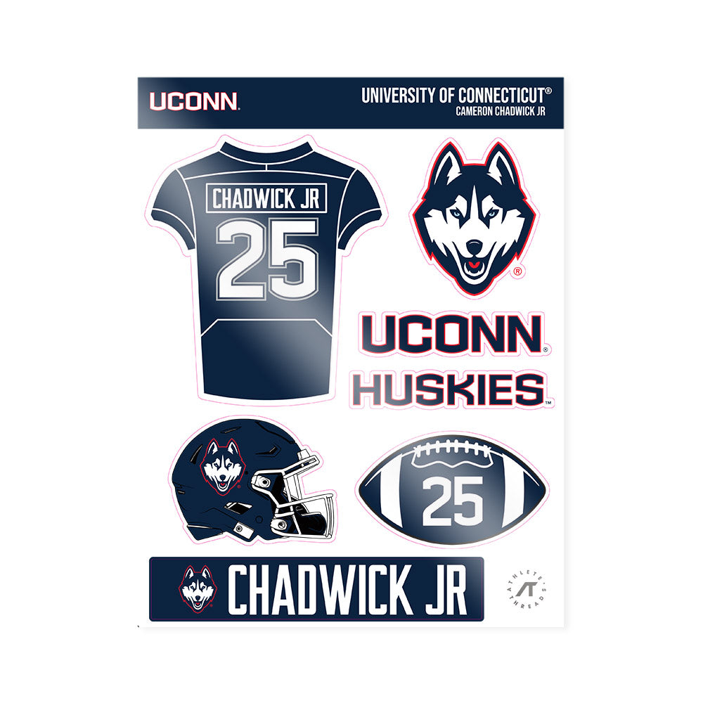 UConn - NCAA Football : Cameron Chadwick Jr - Sticker Sheet-0