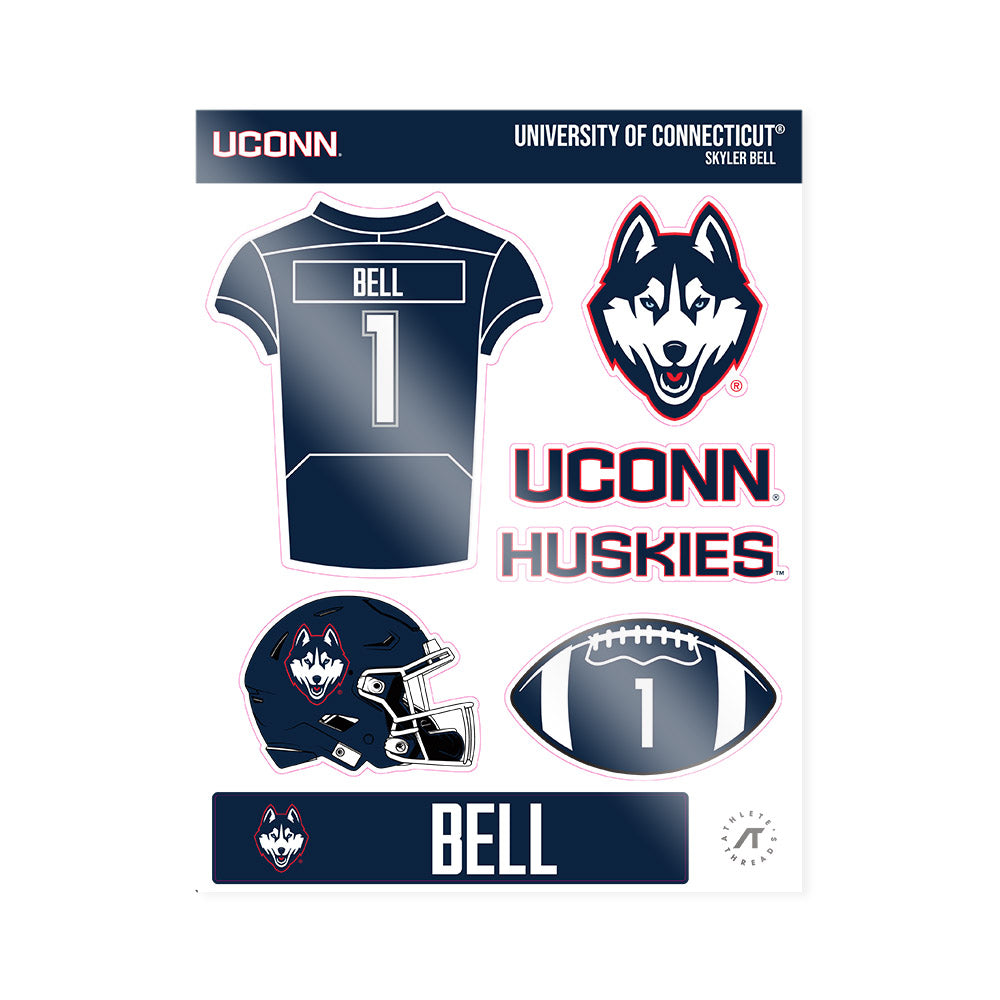 UConn - NCAA Football : Skyler Bell - Sticker Sheet-0