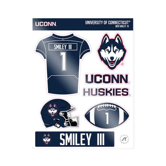 UConn - NCAA Football : Ben Smiley III - Sticker Sheet-0