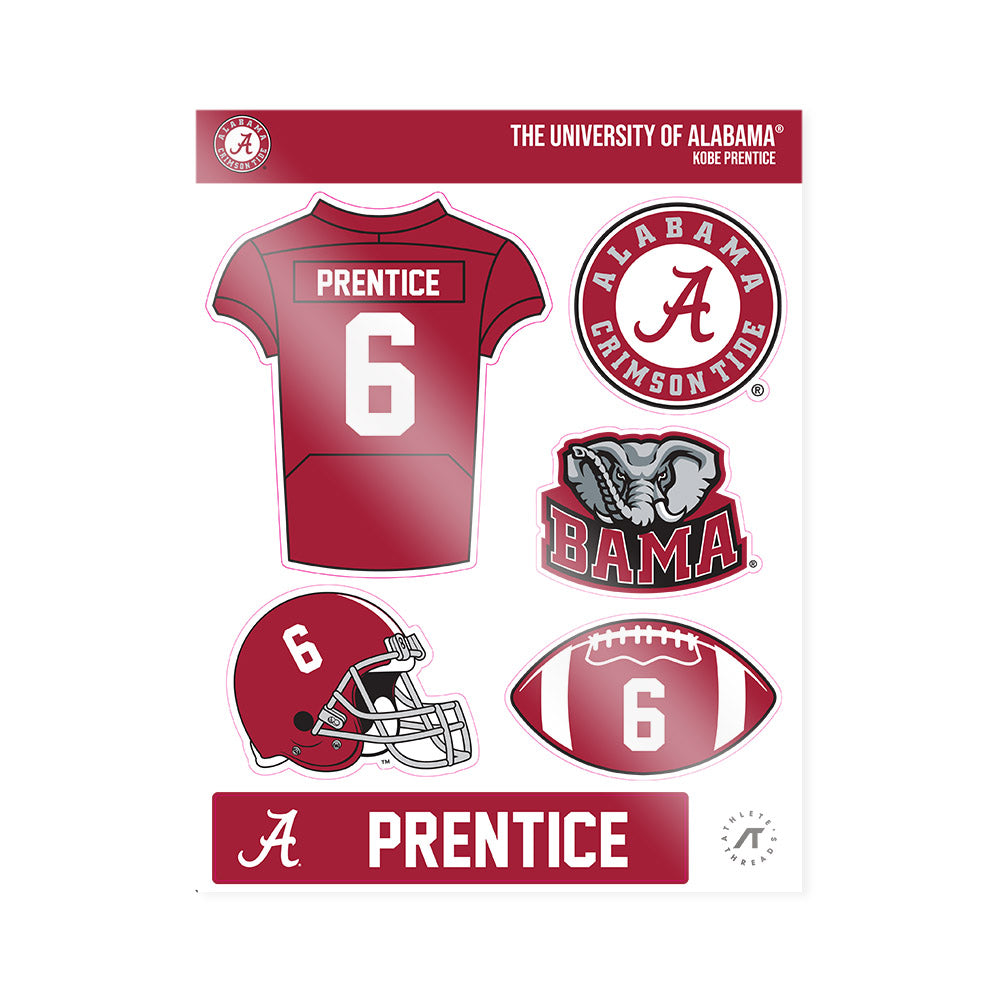 Alabama - NCAA Football : Kobe Prentice - Sticker Sheet-0