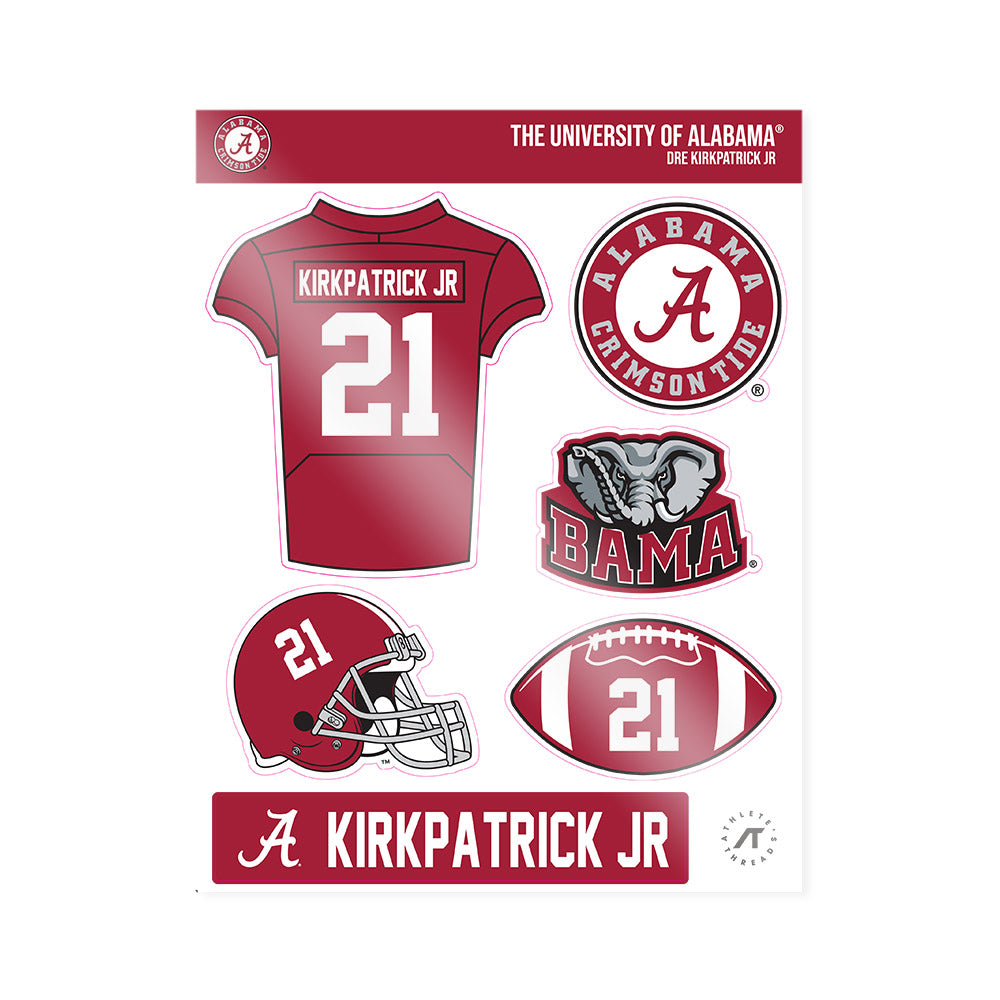 Alabama - NCAA Football : Dre Kirkpatrick Jr - Sticker Sheet-0