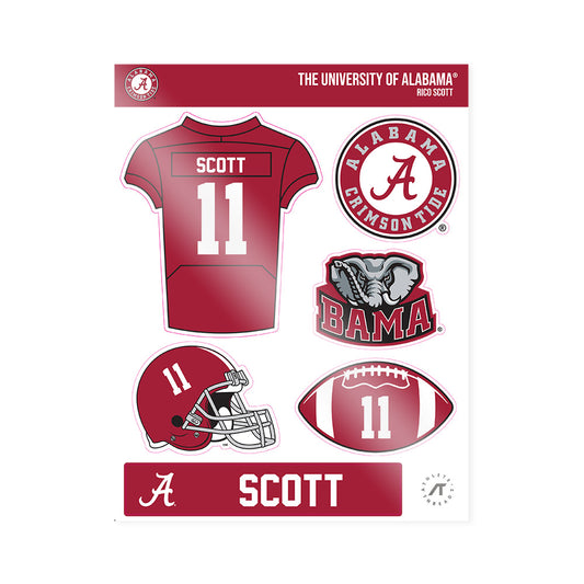 Alabama - NCAA Football : Rico Scott - Sticker Sheet-0