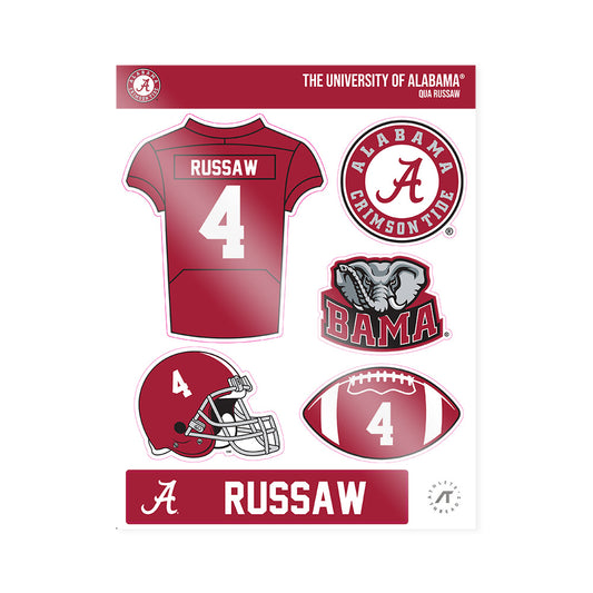 Alabama - NCAA Football : Qua Russaw - Sticker Sheet-0