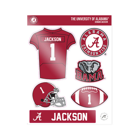 Alabama - NCAA Football : Domani Jackson - Sticker Sheet-0