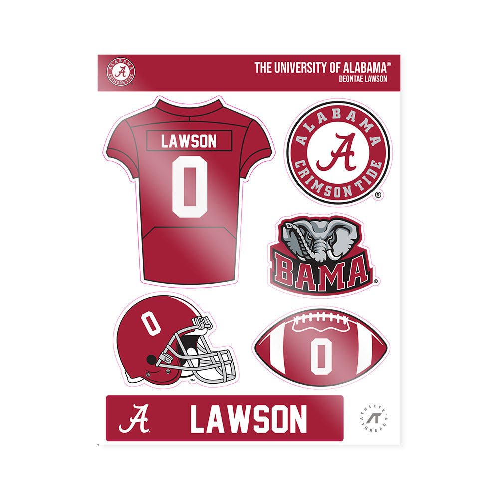 Alabama - NCAA Football : Deontae Lawson - Sticker Sheet-0