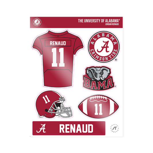Alabama - NCAA Football : Jordan Renaud - Sticker Sheet-0