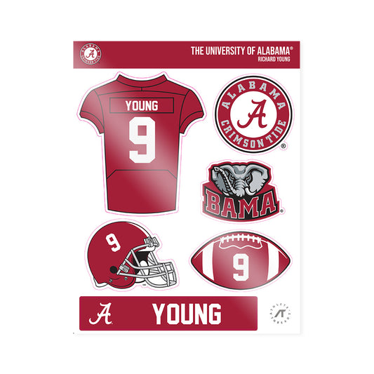 Alabama - NCAA Football : Richard Young - Sticker Sheet-0