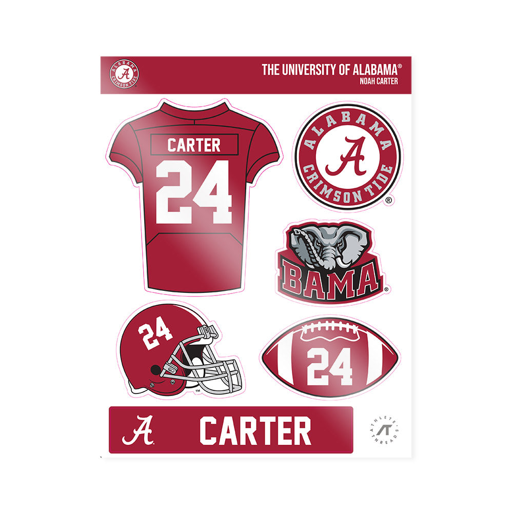 Alabama - NCAA Football : Noah Carter - Sticker Sheet-0