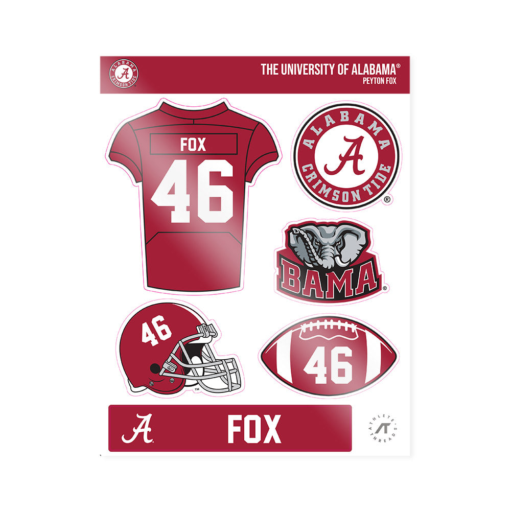 Alabama - NCAA Football : Peyton Fox - Sticker Sheet-0