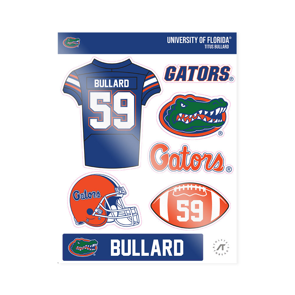 Florida - NCAA Football : Titus Bullard - Sticker Sheet-0