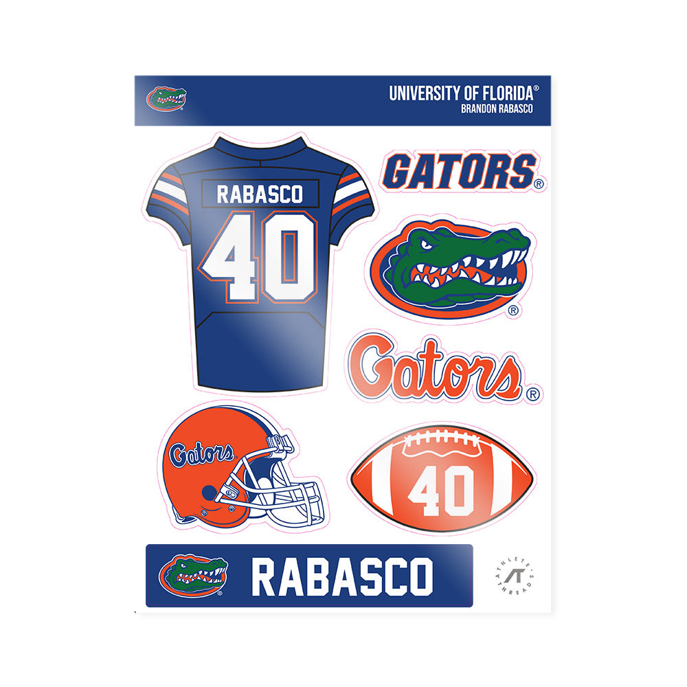 Florida - NCAA Football : Brandon Rabasco - Sticker Sheet-0