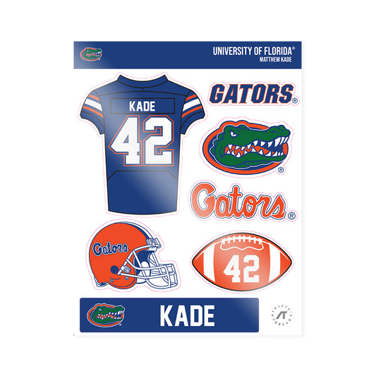 Florida - NCAA Football : Matthew Kade - Sticker Sheet-0