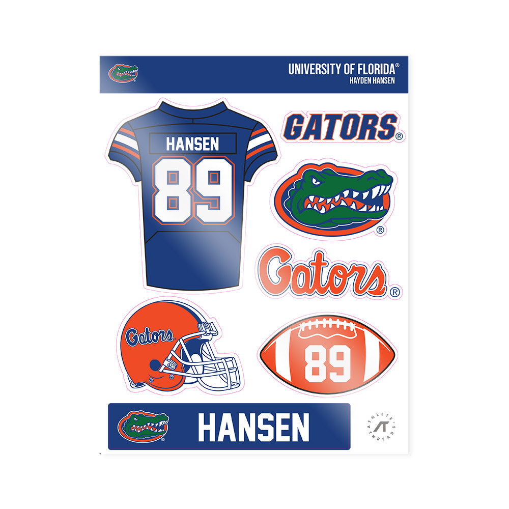 Florida - NCAA Football : Hayden Hansen - Sticker Sheet-0