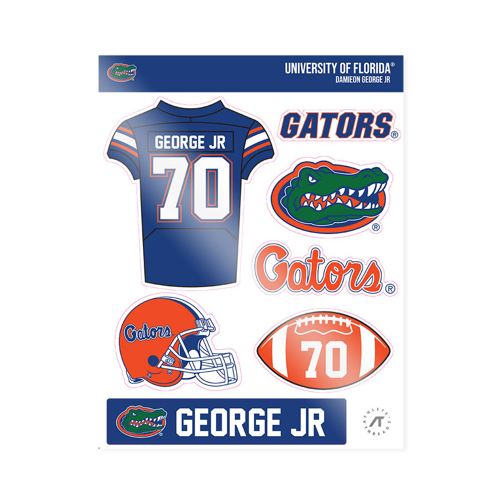 Florida - NCAA Football : Damieon George Jr - Sticker Sheet-0