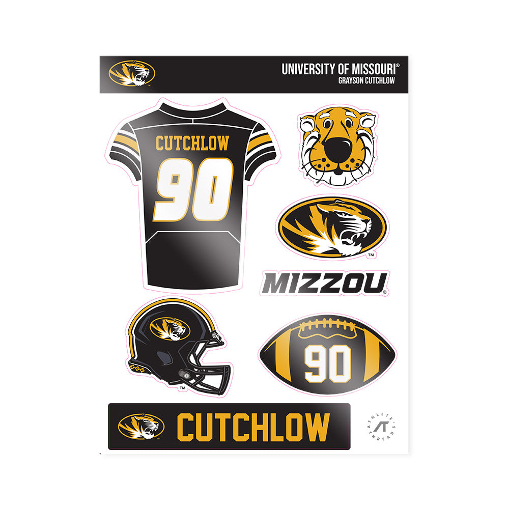 Missouri - NCAA Football : Grayson Cutchlow - Sticker Sheet-0