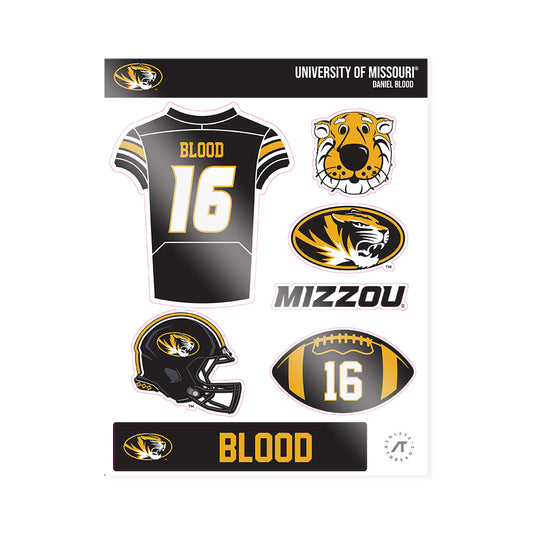 Missouri - NCAA Football : Daniel Blood - Sticker Sheet-0