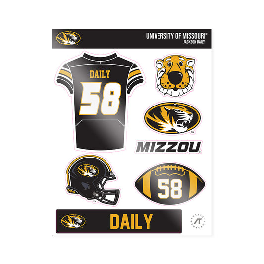 Missouri - NCAA Football : Jackson Daily - Sticker Sheet-0