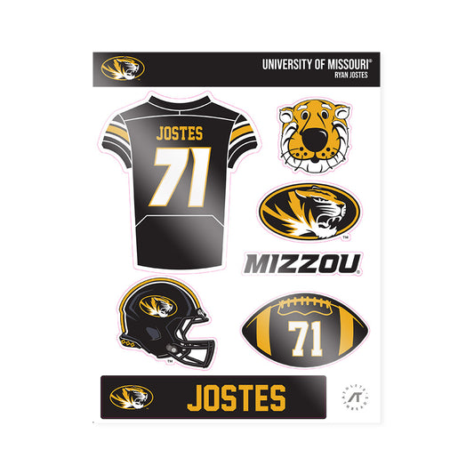 Missouri - NCAA Football : Ryan Jostes - Sticker Sheet-0