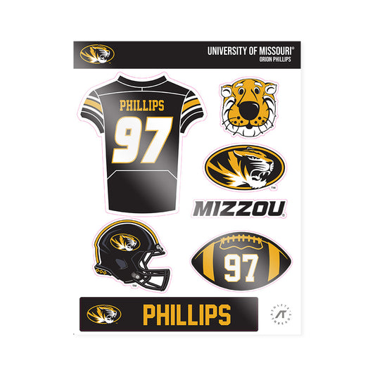 Missouri - NCAA Football : Orion Phillips - Sticker Sheet-0