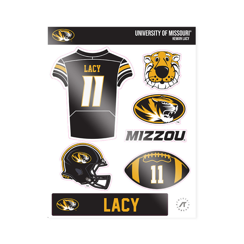 Missouri - NCAA Football : Kewan Lacy - Sticker Sheet-0