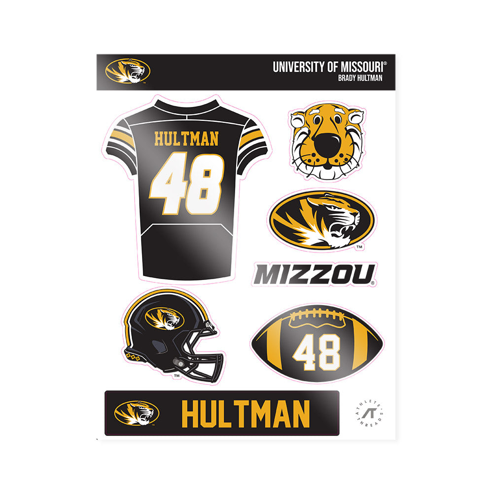 Missouri - NCAA Football : Brady Hultman - Sticker Sheet-0