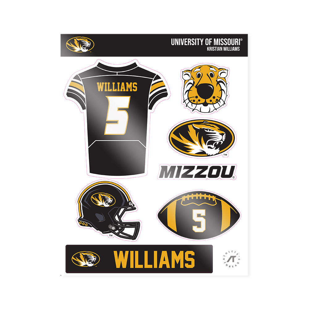 Missouri - NCAA Football : Kristian Williams - Sticker Sheet-0