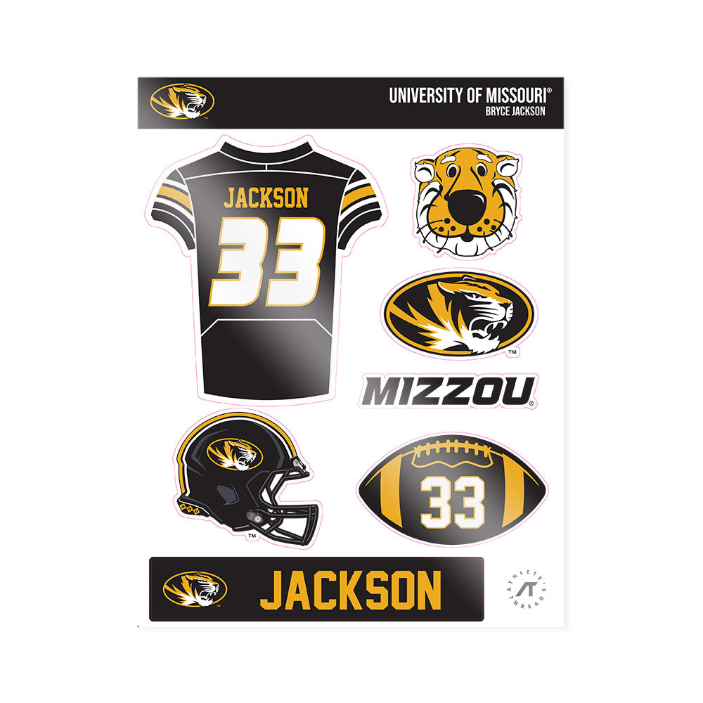 Missouri - NCAA Football : Bryce Jackson - Sticker Sheet-0