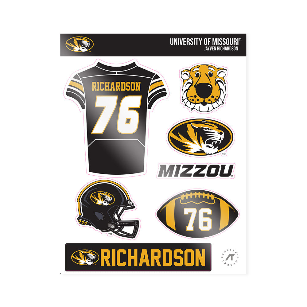 Missouri - NCAA Football : Jayven Richardson - Sticker Sheet-0