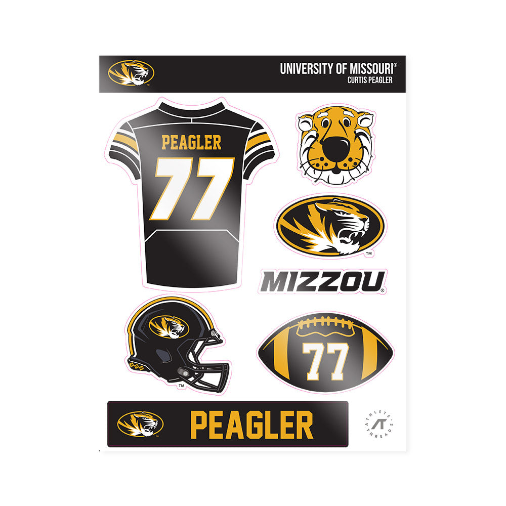 Missouri - NCAA Football : Curtis Peagler - Sticker Sheet-0