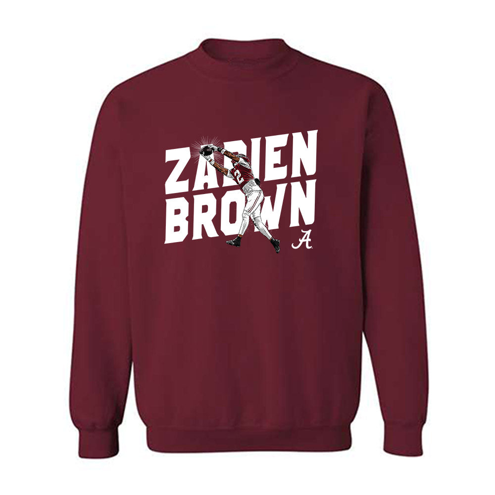 Alabama - NCAA Football : Zabien Brown - Individual Caricature Crewneck Sweatshirt