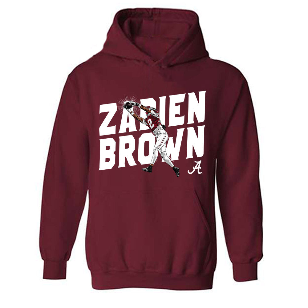 Alabama - NCAA Football : Zabien Brown - Individual Caricature Hooded Sweatshirt