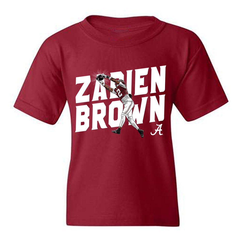 Alabama - NCAA Football : Zabien Brown - Individual Caricature Youth T-Shirt