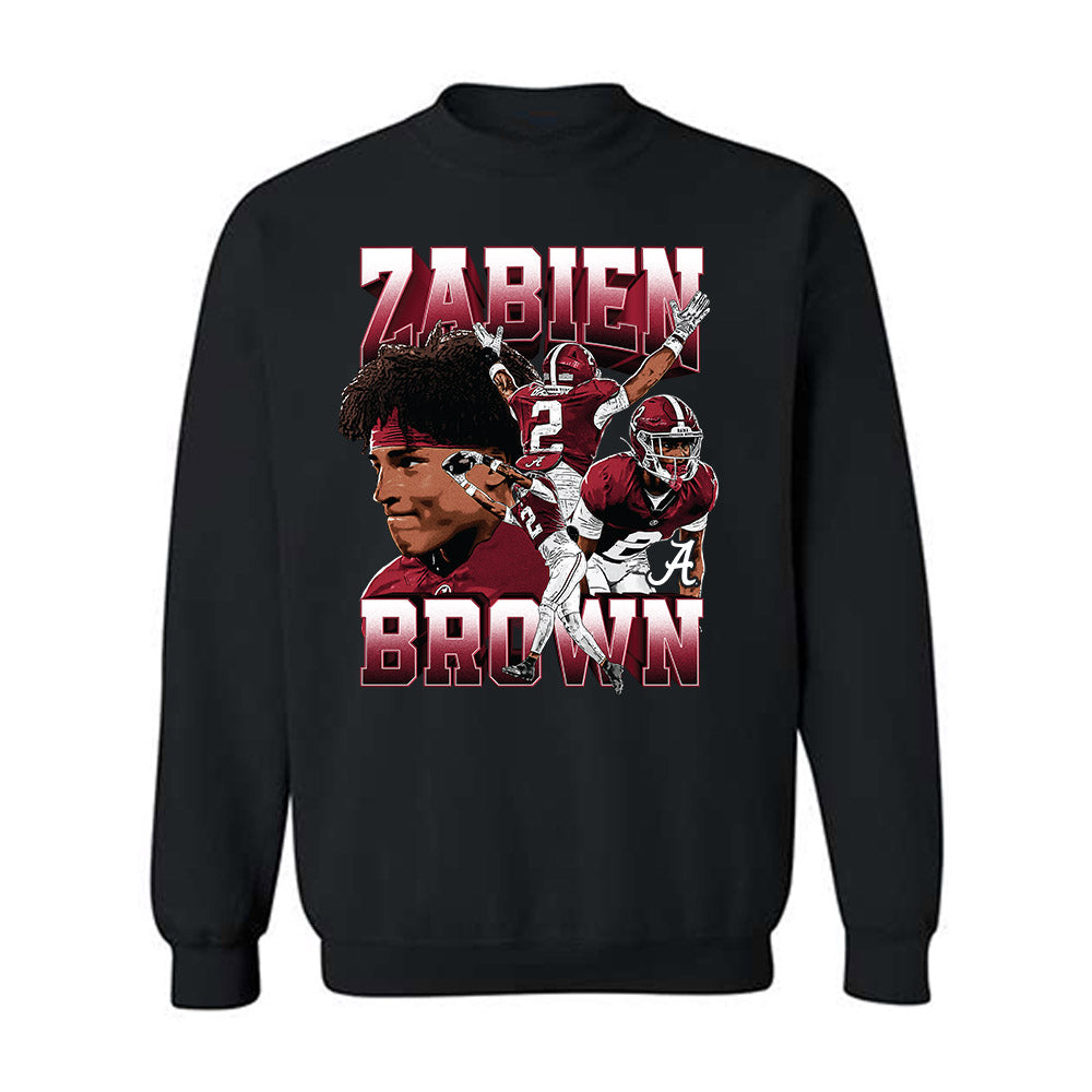 Alabama - NCAA Football : Zabien Brown - Player Collage Crewneck Sweatshirt